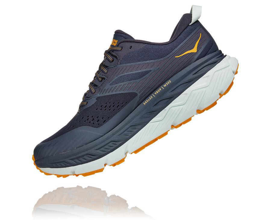 Hoka One One Trainers Mens Navy/White - Stinson Atr 6 - 10347FUPE